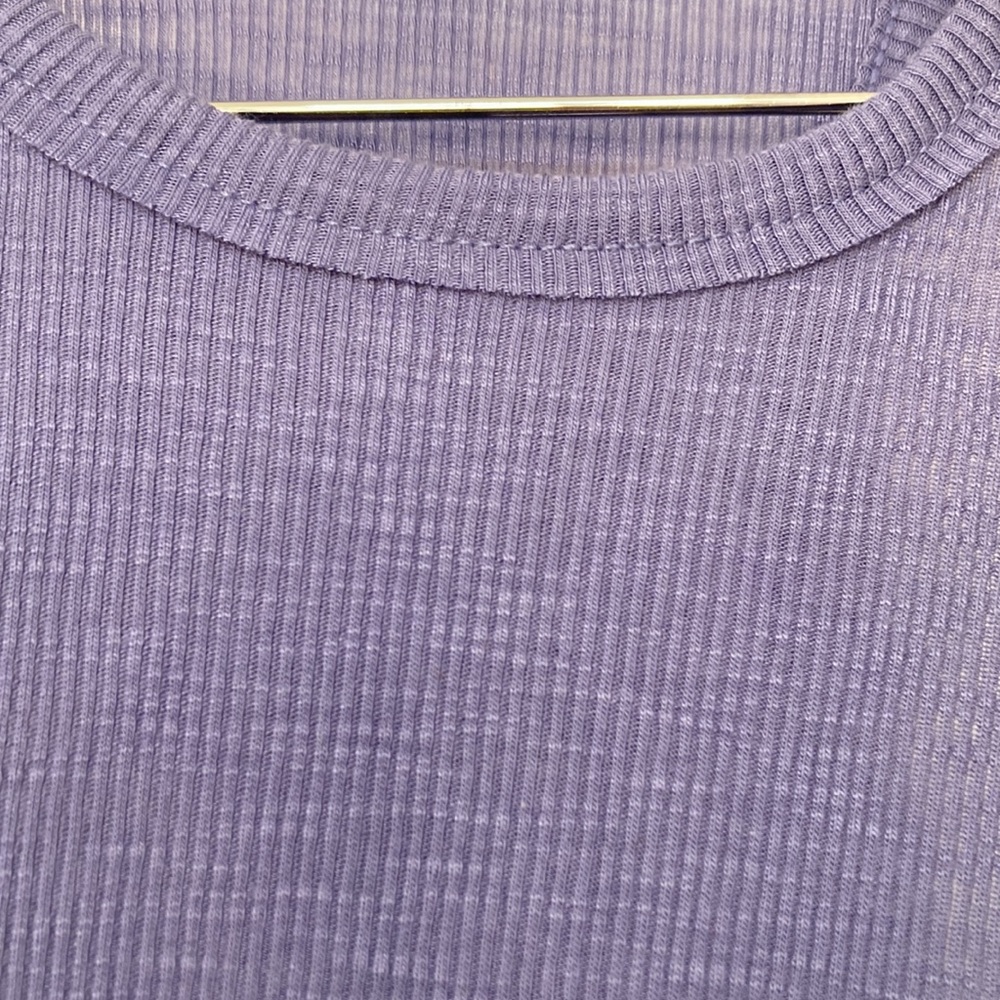 Free People Intimately Iris Purple Ribbed Racer Back Tank size small - Picture 3 of 6